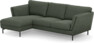 Madison Lux - 2-sits soffa med schäslong vänster - Grön