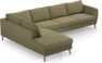 County - 3-sits soffa med divan vänster - Grön