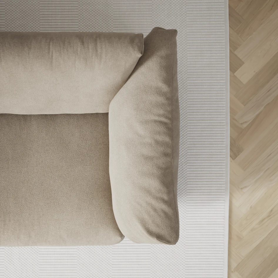 Cherrie - 4-sits soffa, fast klädsel - Beige