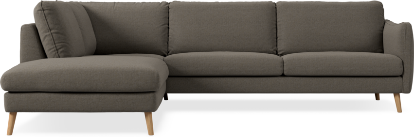 Madison - 3-sits soffa med divan vänster - Brun