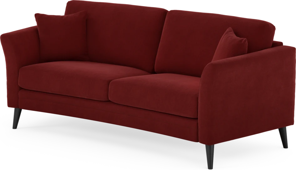 Eden - 2,5-sits soffa svängd - Röd