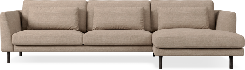 Willow - 3-sits soffa med schäslong höger, fast klädsel - Beige