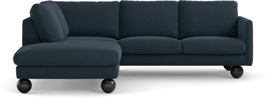 Madison Lux - 2-sits soffa med divan vänster - Blå