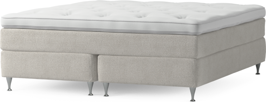 Delux Sense - Kontinentalsäng, dubbelsäng med bäddmadrass och sängben