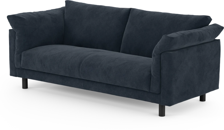 Cherrie - 2,5-sits soffa, hel dyna, fast klädsel - Blå
