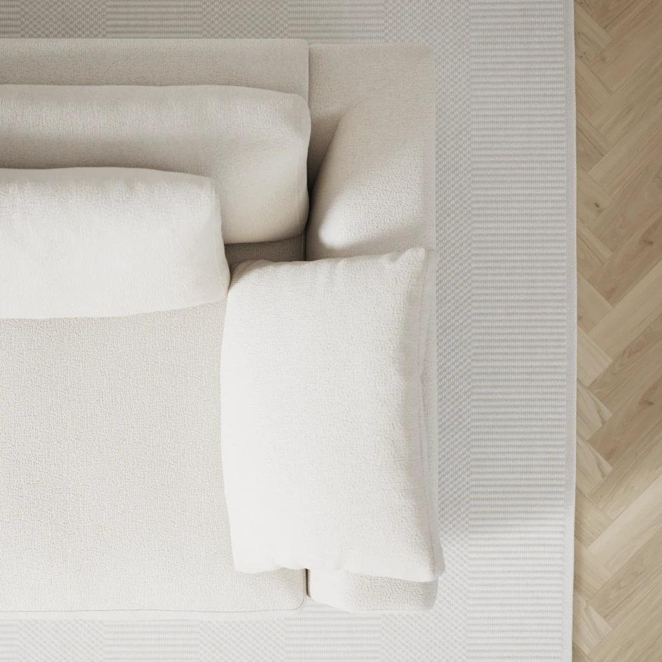 Amie - 3-sits soffa - Vit