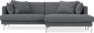 Harper - 4-sits med schäslong XL höger - Grå