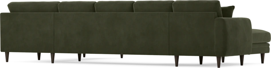 Eden - 3-sits soffa med schäslong vänster och divan höger - Grön