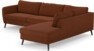 County - 2,5-sits soffa med divan höger - Röd
