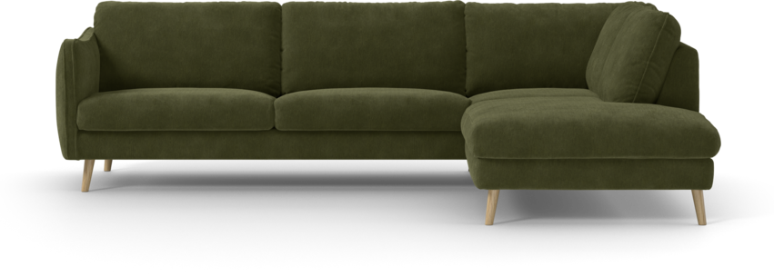 Madison Lux - 3-sits soffa med divan höger - Grön