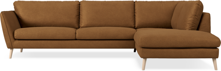 Madison Lux - 3-sits soffa med divan höger - Brun