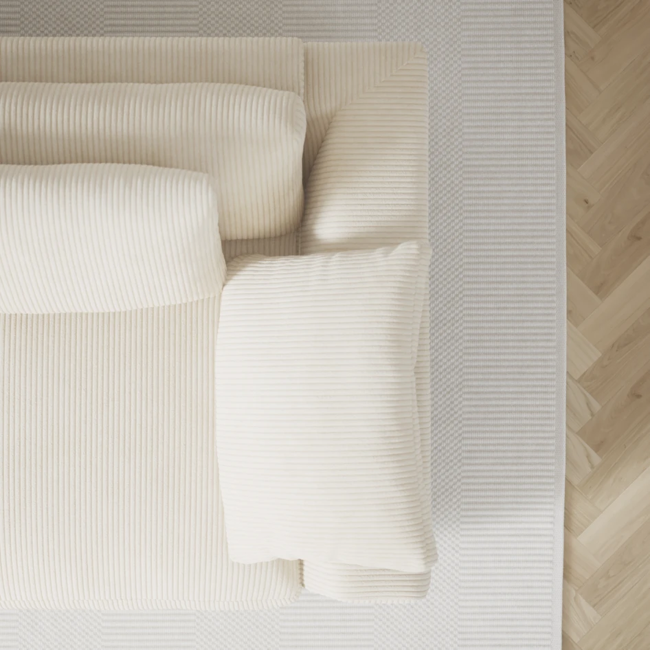 Amie - 4-sits soffa - Vit