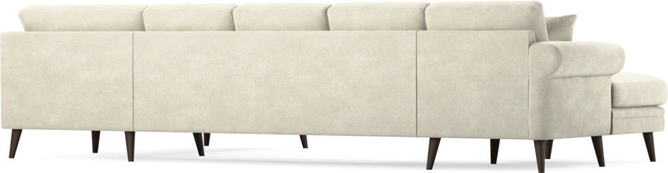 Eden - 3-sits soffa med schäslong vänster och divan höger - Vit