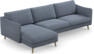 Madison Lux - 3-sits soffa med schäslong vänster - Blå