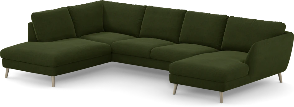 Madison - 2-sits soffa med divan vänster och schäslong höger - Grön