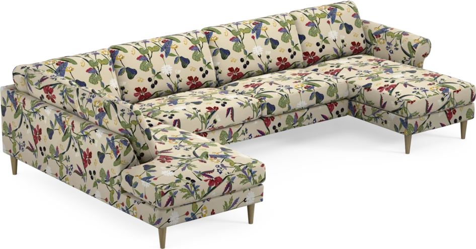 Bridge - 3-sits soffa med divan vänster och schäslong höger - Flerfärgad