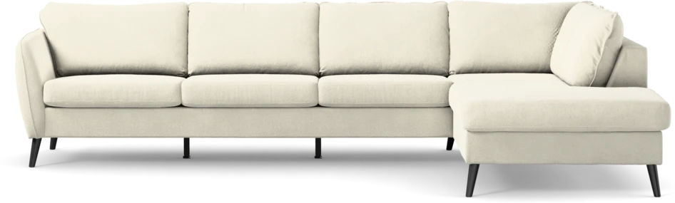 County - 3-sits soffa med divan höger - Vit