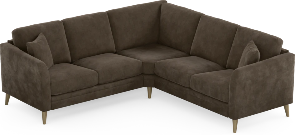 Eden - Hörnsoffa, 2+2-sits - Brun