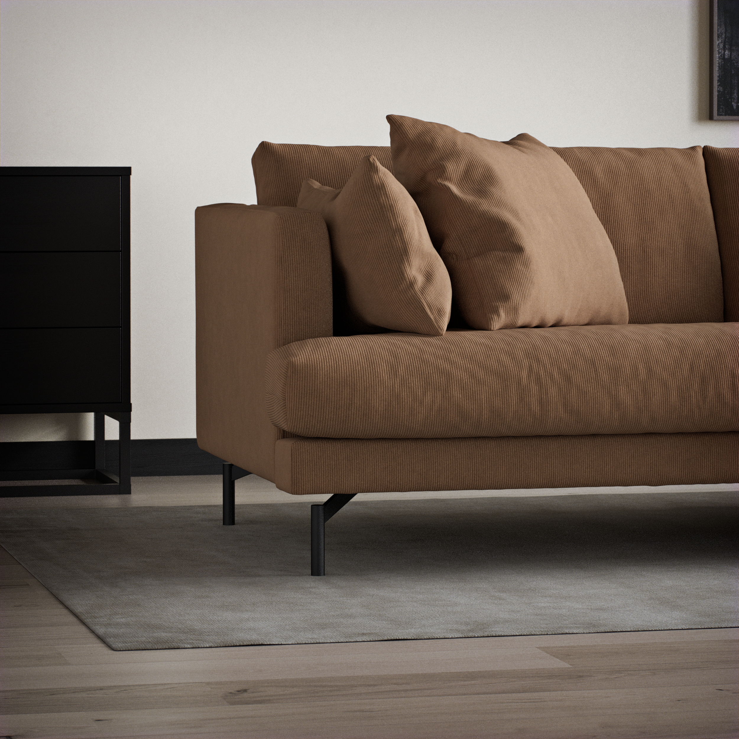 Harper - 3-sits soffa, hel dyna - inspiration