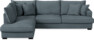 Mila - 3-sits soffa med divan vänster - Blå