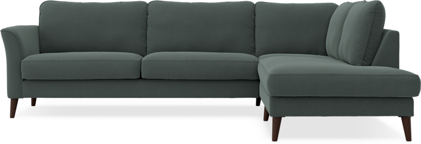 Bridge - 3-sits soffa med divan höger - Grå