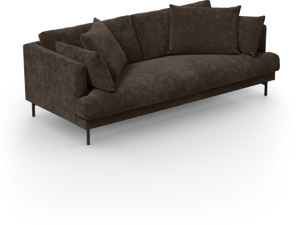 Harper - 3-sits soffa, hel dyna - Brun