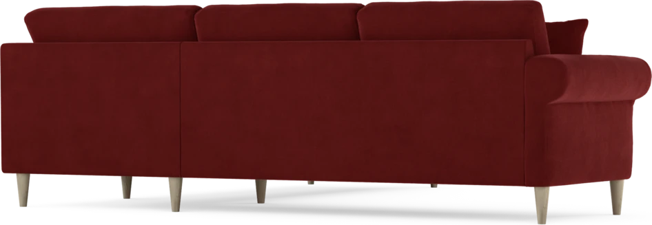 Eden - Hörnsoffa, 2,5+2,5-sits - Röd