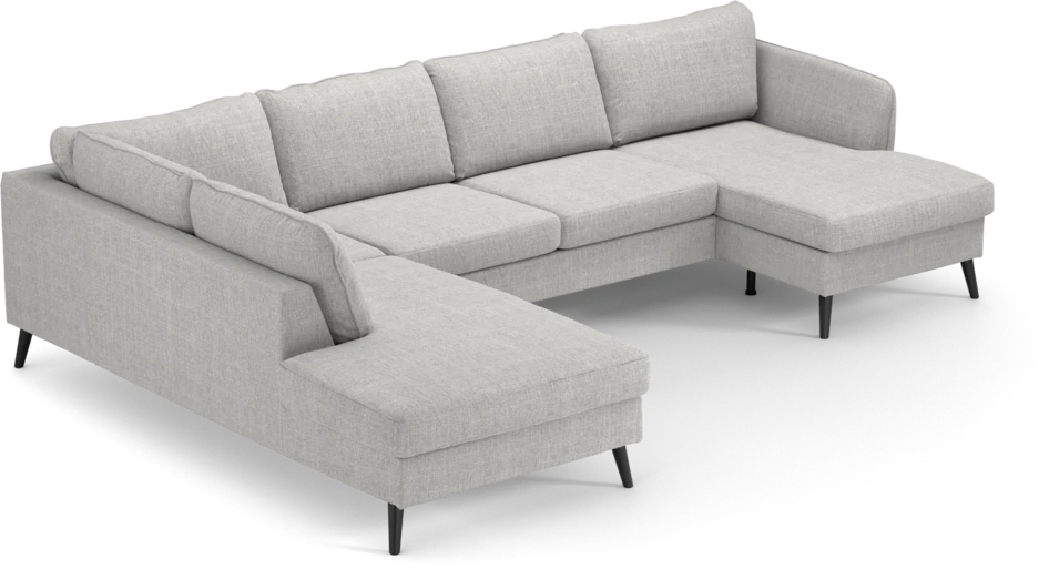 County - 3-sits soffa med divan vänster och schäslong höger - Grå