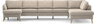 County - 4-sits soffa med schäslong vänster och divan höger - Beige
