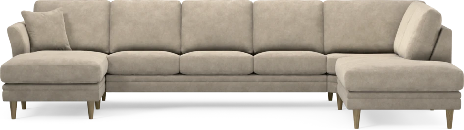 Eden - 3-sits soffa med schäslong vänster och divan höger - Beige