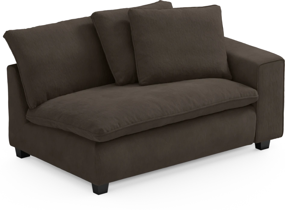 Bellora - 2-sits med armstöd höger - Brun