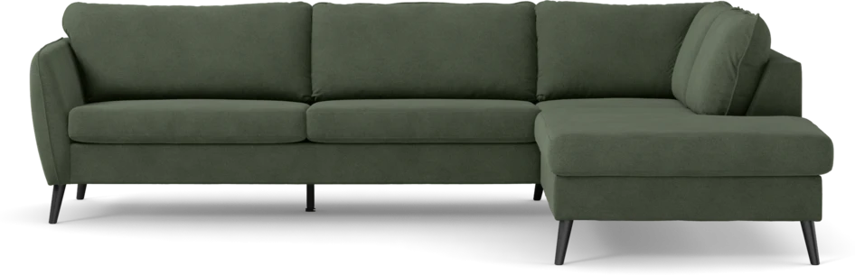 County - 2,5-sits soffa med divan höger - Grön