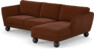 Madison - 2-sits soffa med schäslong höger - Orange