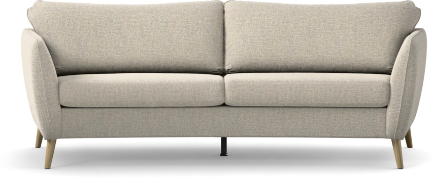 County - 3-sits soffa svängd - Beige