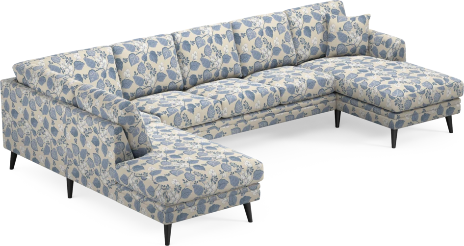 Eden - 3-sits soffa med divan vänster och schäslong höger - Flerfärgad