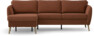 County - 3-sits soffa med flyttbar schäslong - Orange