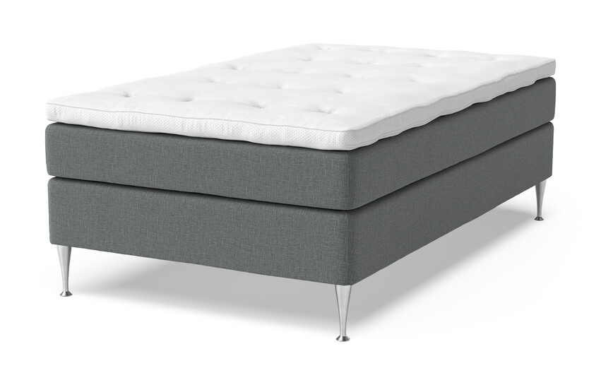 Sense Delux - Kontinentalsäng, enkelsäng med bäddmadrass Sleep Delux vit - Grå