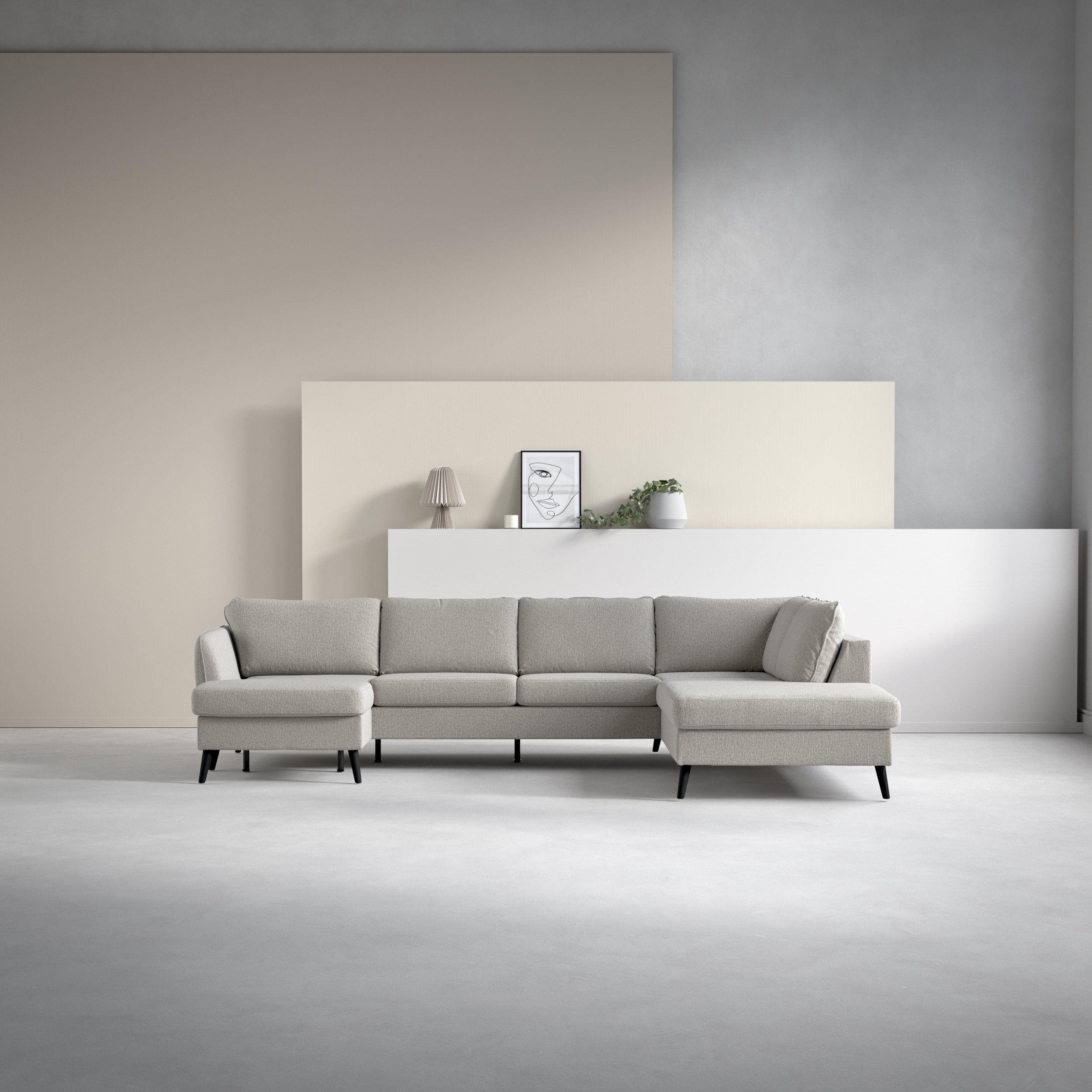 County - 3-sits soffa med schäslong vänster och divan höger - inspiration