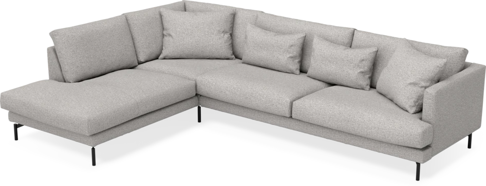 Harper - 3-sits soffa med divan vänster - Vit
