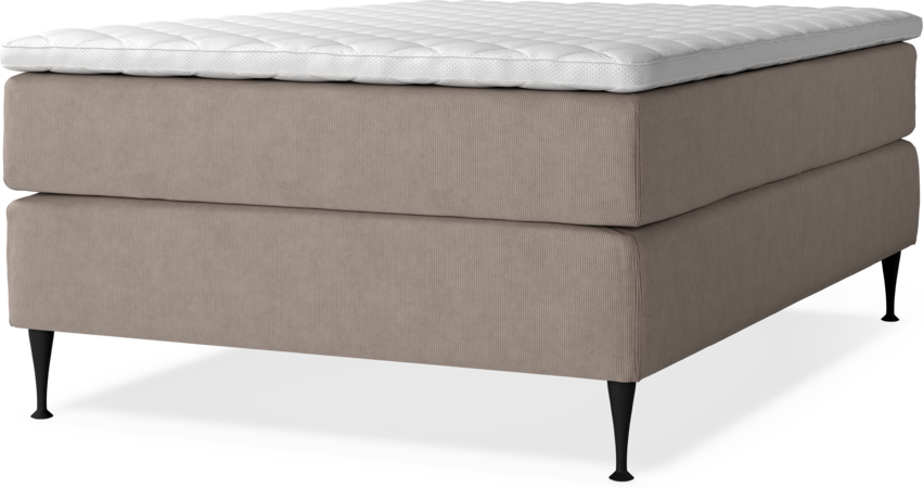 Delux Dream - Kontinentalsäng, enkelsäng med bäddmadrass - Beige