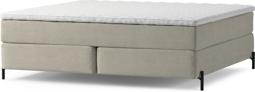 Delux Dream - Kontinentalsäng, dubbelsäng med bäddmadrass och sängben - Beige