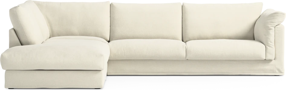 Cherrie Klädsel - Klädsel till 3-sits soffa med divan vänster - Vit
