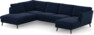 Madison Lux - 2-sits soffa med divan vänster och schäslong höger - Blå