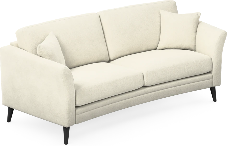 Eden - 2,5-sits soffa svängd - Vit