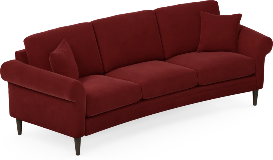 Eden - 3-sits soffa svängd - Röd