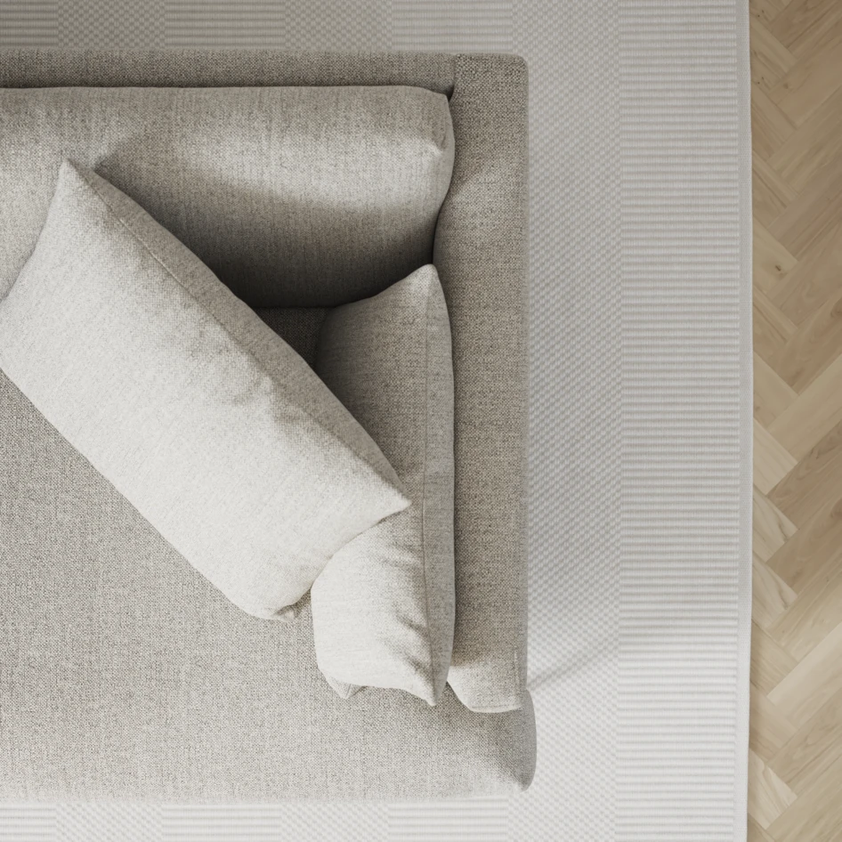 Harper - 3-sits soffa, hel dyna - Vit