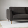 Willow - 3-sits soffa med divan vänster, fast klädsel - Brun