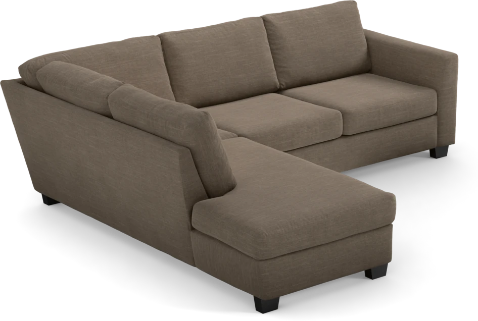 Friday - 2,5-sits soffa med divan vänster - Brun