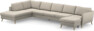 County - 4-sits soffa med divan vänster och schäslong höger - Beige