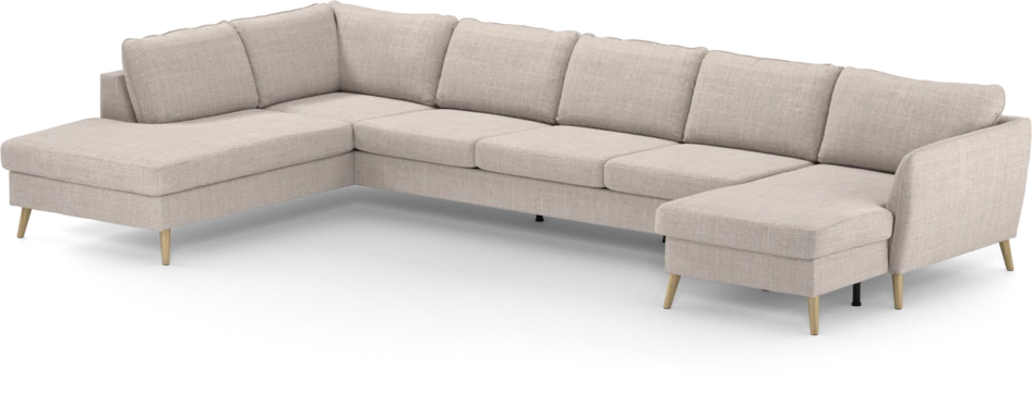 County - 4-sits soffa med divan vänster och schäslong höger - Beige